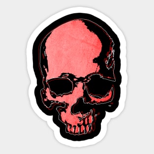 Red skull Sticker